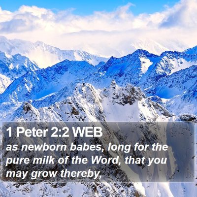 1 Peter 2:2 WEB Bible Verse Image