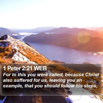 1 Peter 2:21 WEB Bible Verse Image