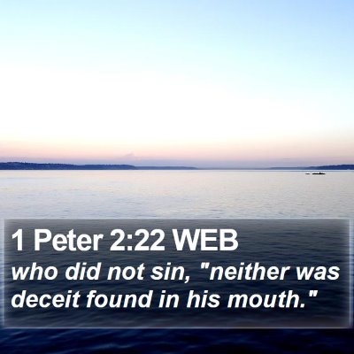 1 Peter 2:22 WEB Bible Verse Image