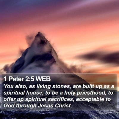 1 Peter 2:5 WEB Bible Verse Image