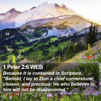 1 Peter 2:6 WEB Bible Verse Image