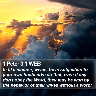 1 Peter 3:1 WEB Bible Verse Image