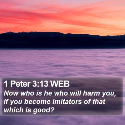 1 Peter 3:13 WEB Bible Verse Image