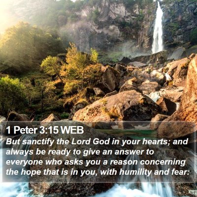 1 Peter 3:15 WEB Bible Verse Image