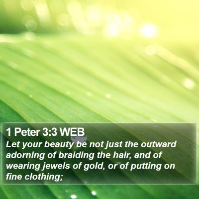 1 Peter 3:3 WEB Bible Verse Image