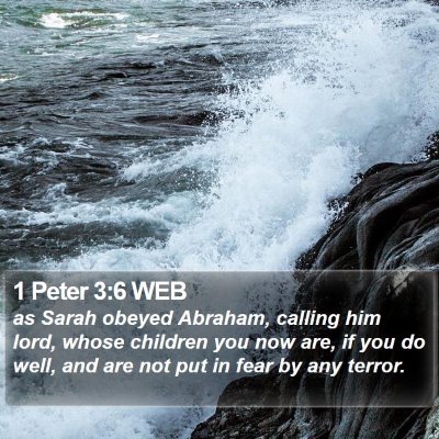 1 Peter 3:6 WEB Bible Verse Image