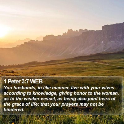 1 Peter 3:7 WEB Bible Verse Image