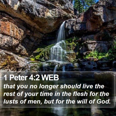 1 Peter 4:2 WEB Bible Verse Image