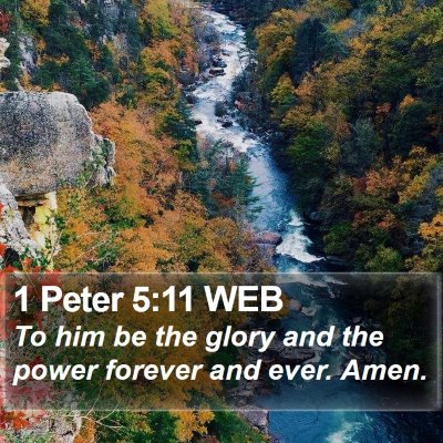 1 Peter 5:11 WEB Bible Verse Image