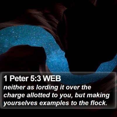1 Peter 5:3 WEB Bible Verse Image