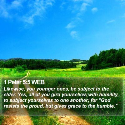 1 Peter 5:5 WEB Bible Verse Image