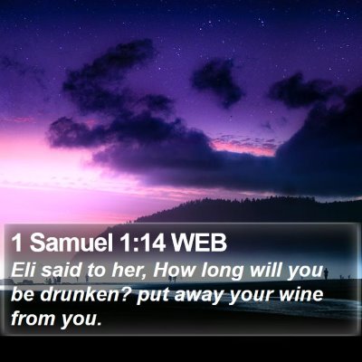 1 Samuel 1:14 WEB Bible Verse Image