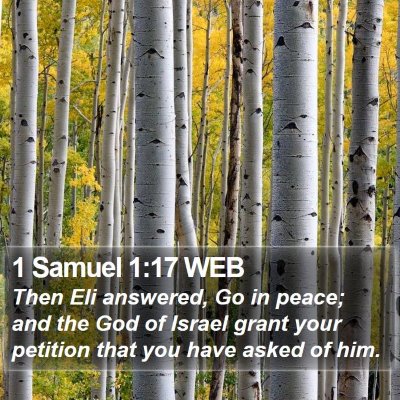 1 Samuel 1:17 WEB Bible Verse Image