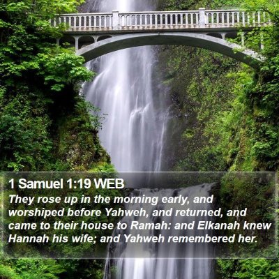 1 Samuel 1:19 WEB Bible Verse Image