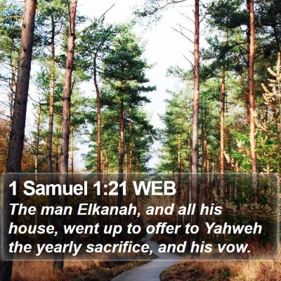 1 Samuel 1:21 WEB Bible Verse Image
