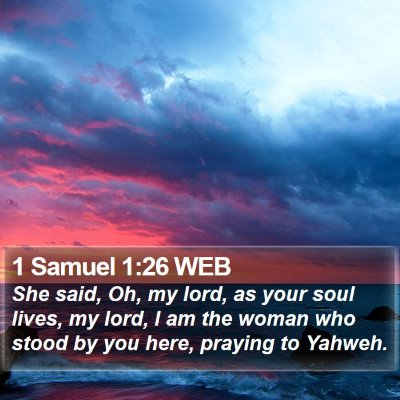 1 Samuel 1:26 WEB Bible Verse Image