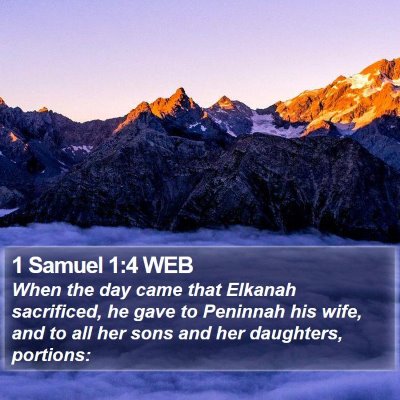 1 Samuel 1:4 WEB Bible Verse Image