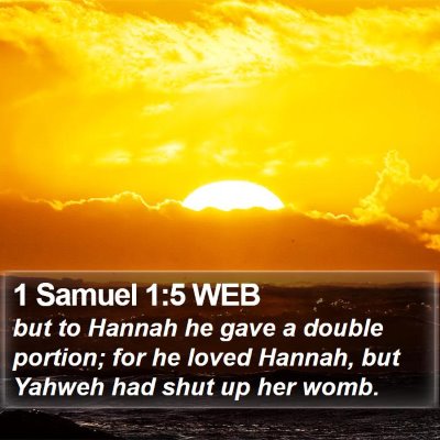1 Samuel 1:5 WEB Bible Verse Image