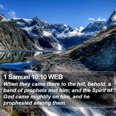 1 Samuel 10:10 WEB Bible Verse Image