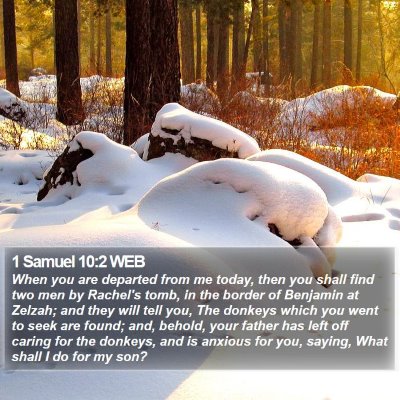 1 Samuel 10:2 WEB Bible Verse Image
