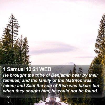 1 Samuel 10:21 WEB Bible Verse Image