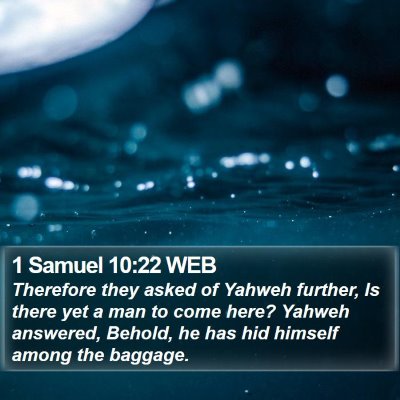 1 Samuel 10:22 WEB Bible Verse Image