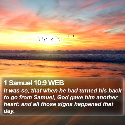 1 Samuel 10:9 WEB Bible Verse Image