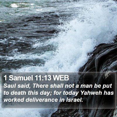 1 Samuel 11:13 WEB Bible Verse Image