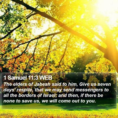 1 Samuel 11:3 WEB Bible Verse Image