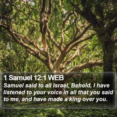 1 Samuel 12:1 WEB Bible Verse Image