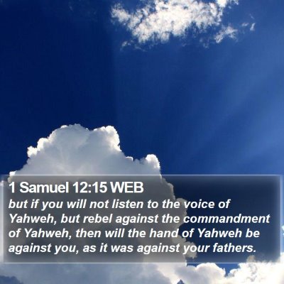 1 Samuel 12:15 WEB Bible Verse Image