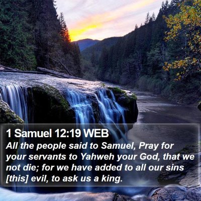 1 Samuel 12:19 WEB Bible Verse Image