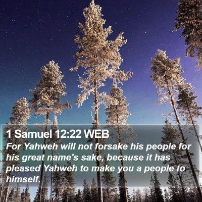 1 Samuel 12:22 WEB Bible Verse Image