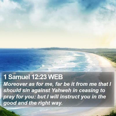 1 Samuel 12:23 WEB Bible Verse Image