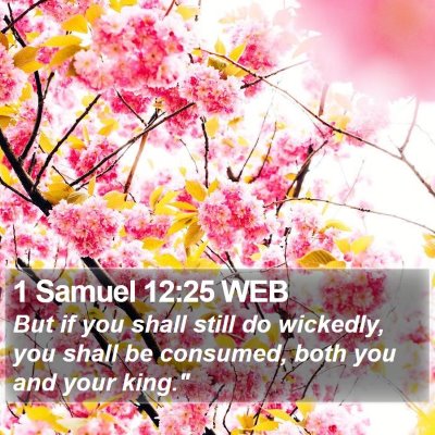 1 Samuel 12:25 WEB Bible Verse Image