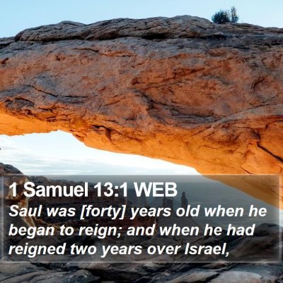 1 Samuel 13:1 WEB Bible Verse Image