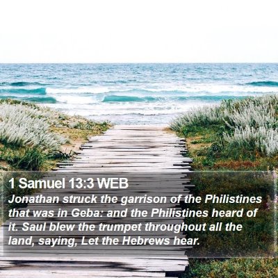 1 Samuel 13:3 WEB Bible Verse Image