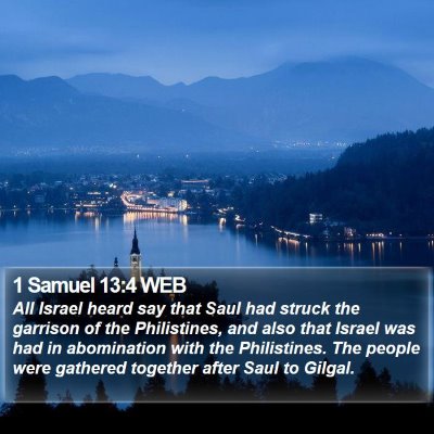 1 Samuel 13:4 WEB Bible Verse Image