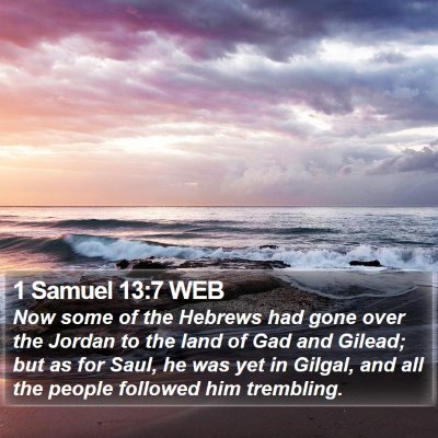 1 Samuel 13:7 WEB Bible Verse Image