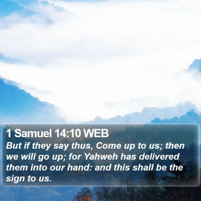 1 Samuel 14:10 WEB Bible Verse Image