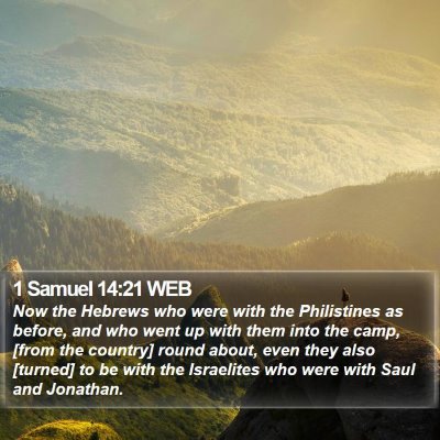 1 Samuel 14:21 WEB Bible Verse Image