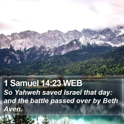 1 Samuel 14:23 WEB Bible Verse Image