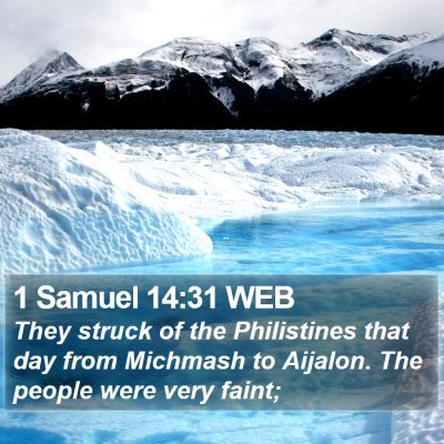 1 Samuel 14:31 WEB Bible Verse Image
