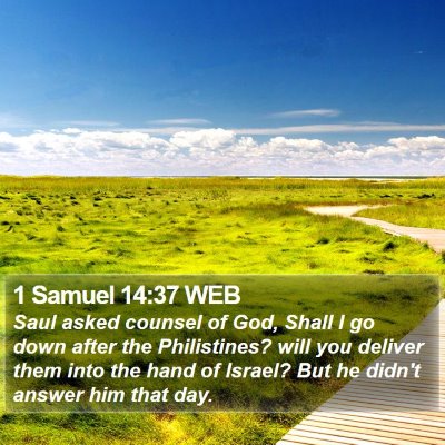 1 Samuel 14:37 WEB Bible Verse Image