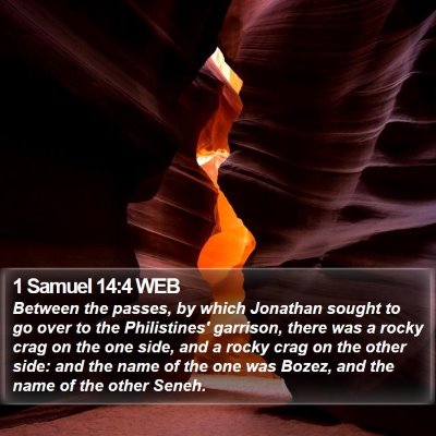 1 Samuel 14:4 WEB Bible Verse Image