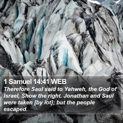 1 Samuel 14:41 WEB Bible Verse Image