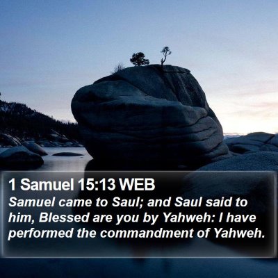 1 Samuel 15:13 WEB Bible Verse Image