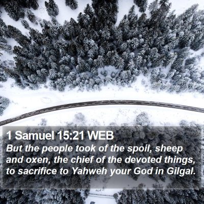 1 Samuel 15:21 WEB Bible Verse Image