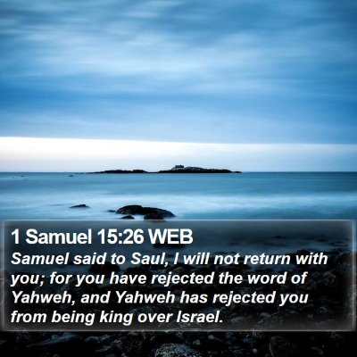 1 Samuel 15:26 WEB Bible Verse Image