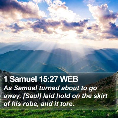1 Samuel 15:27 WEB Bible Verse Image